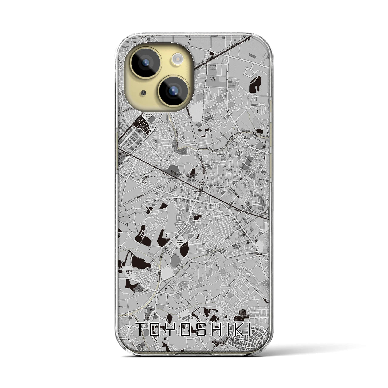 【豊四季(千葉県)】地図柄iPhoneケース(クリアタイプ)