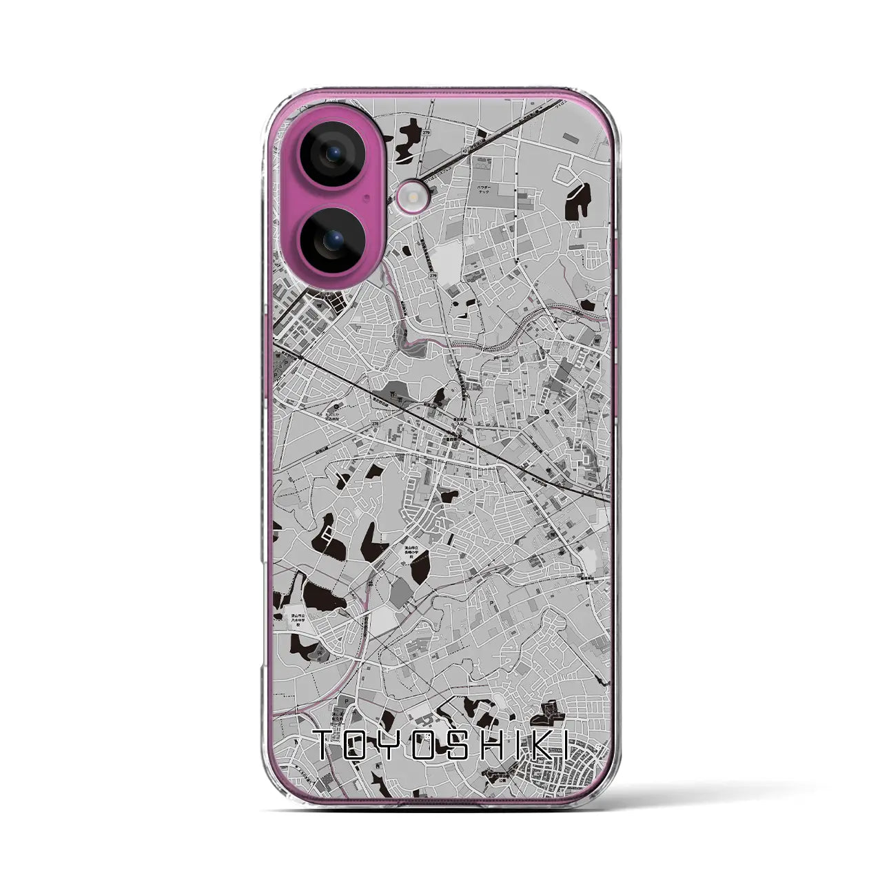 【豊四季(千葉県)】地図柄iPhoneケース(クリアタイプ)