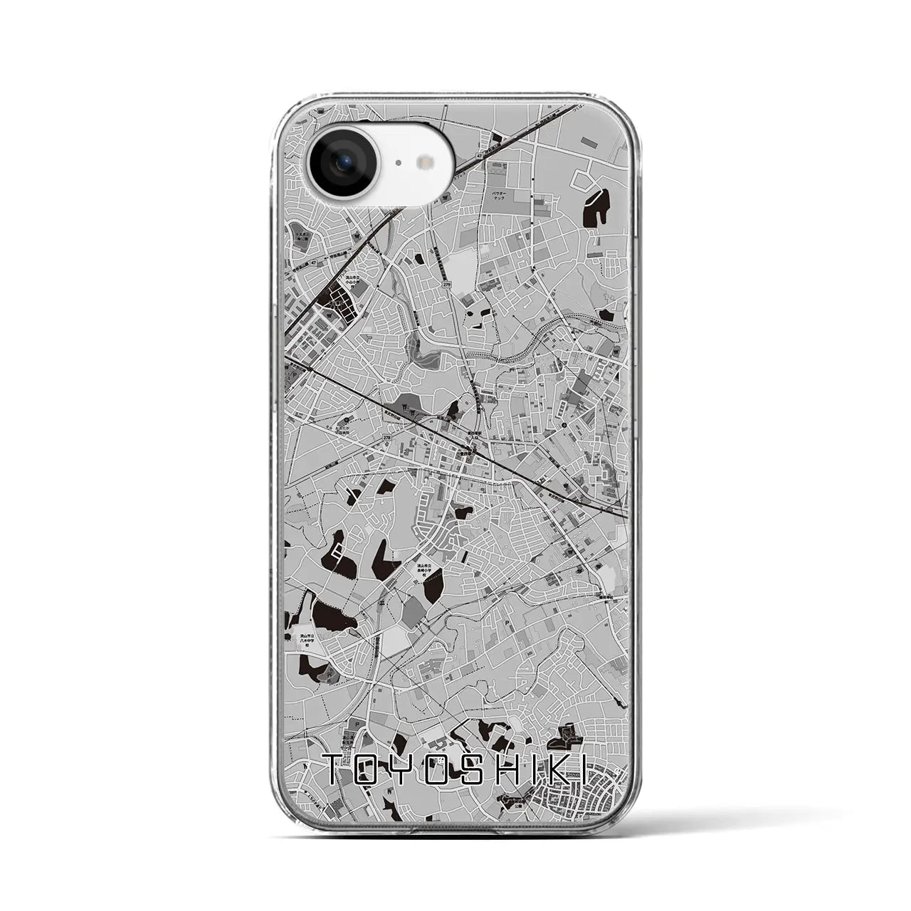 【豊四季(千葉県)】地図柄iPhoneケース(クリアタイプ)