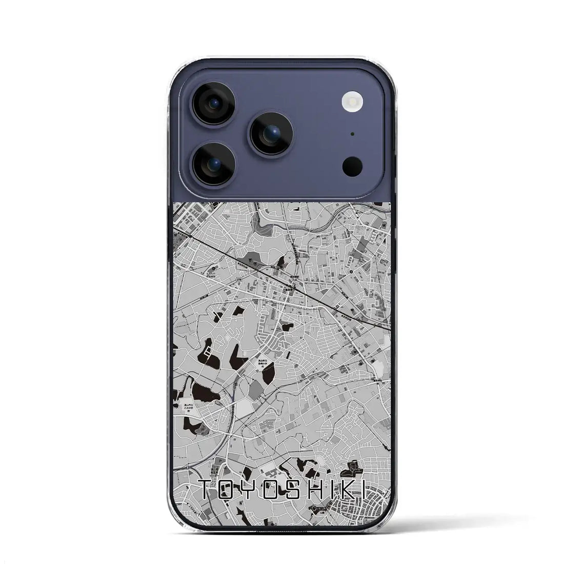 【豊四季(千葉県)】地図柄iPhoneケース(クリアタイプ)