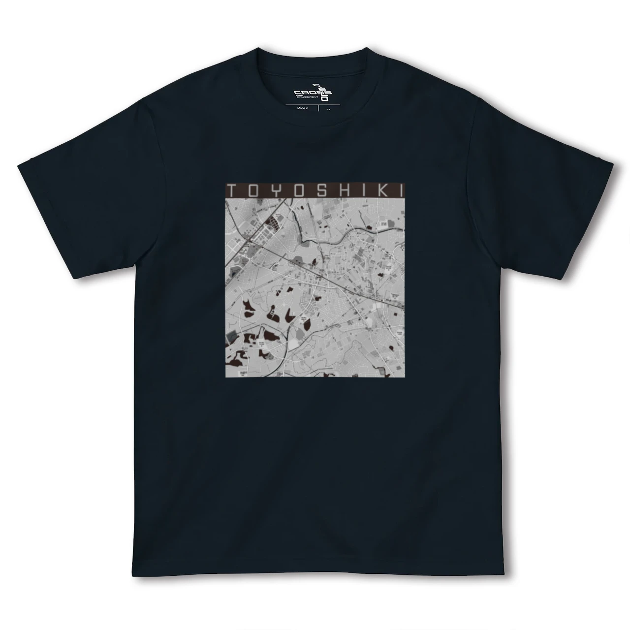 【豊四季(千葉県)】地図柄ヘビーウェイトTシャツ