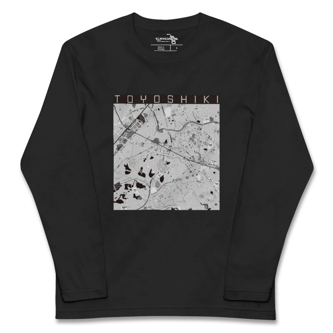 【豊四季(千葉県)】地図柄ロングスリーブTシャツ