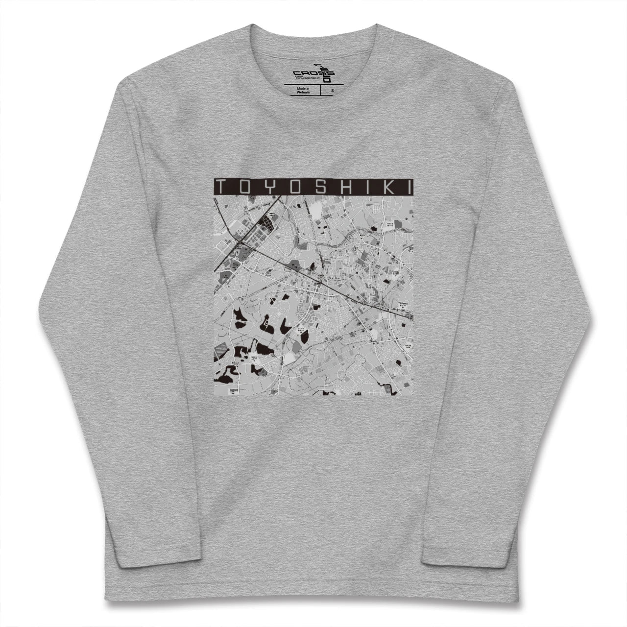 【豊四季(千葉県)】地図柄ロングスリーブTシャツ