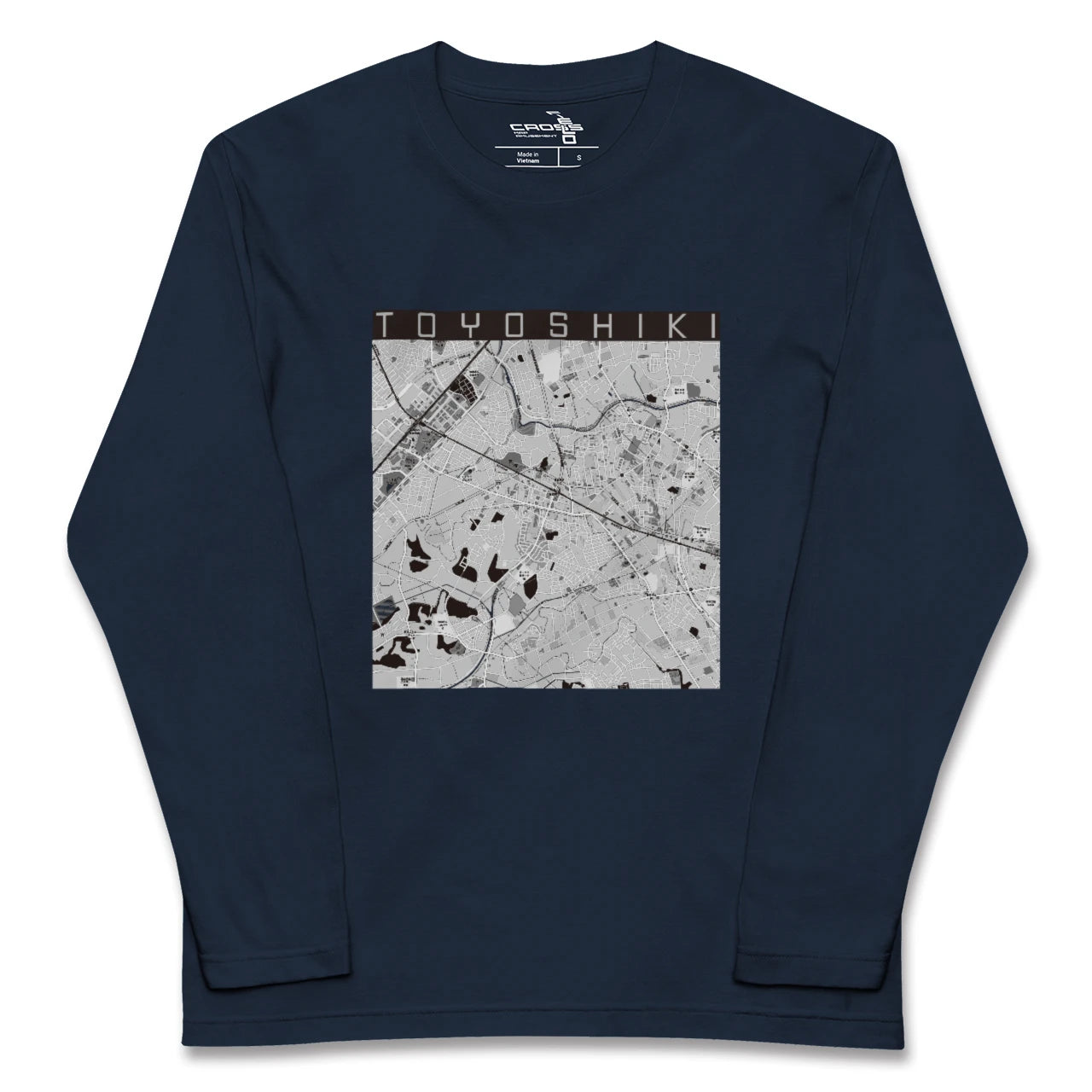 【豊四季(千葉県)】地図柄ロングスリーブTシャツ