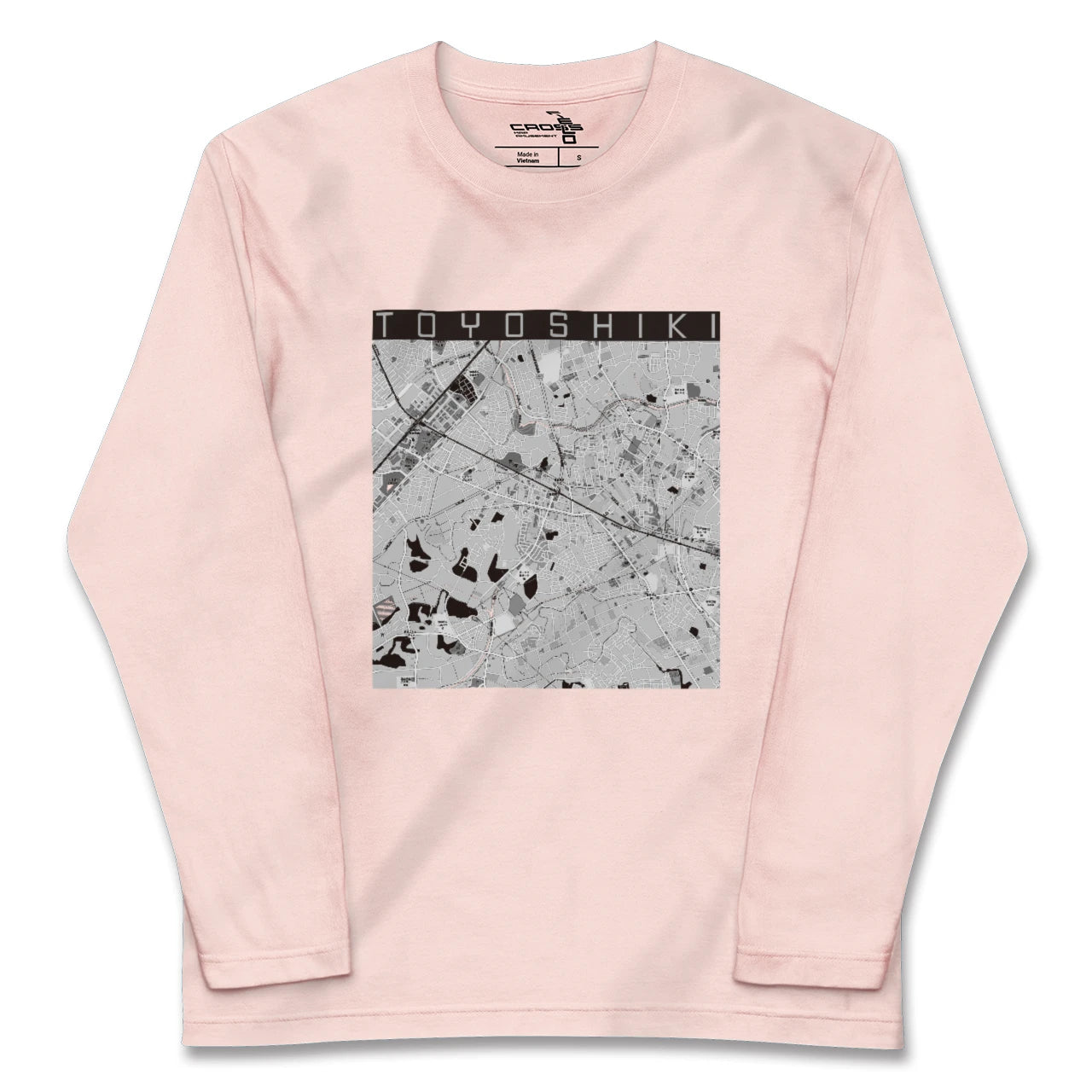 【豊四季(千葉県)】地図柄ロングスリーブTシャツ