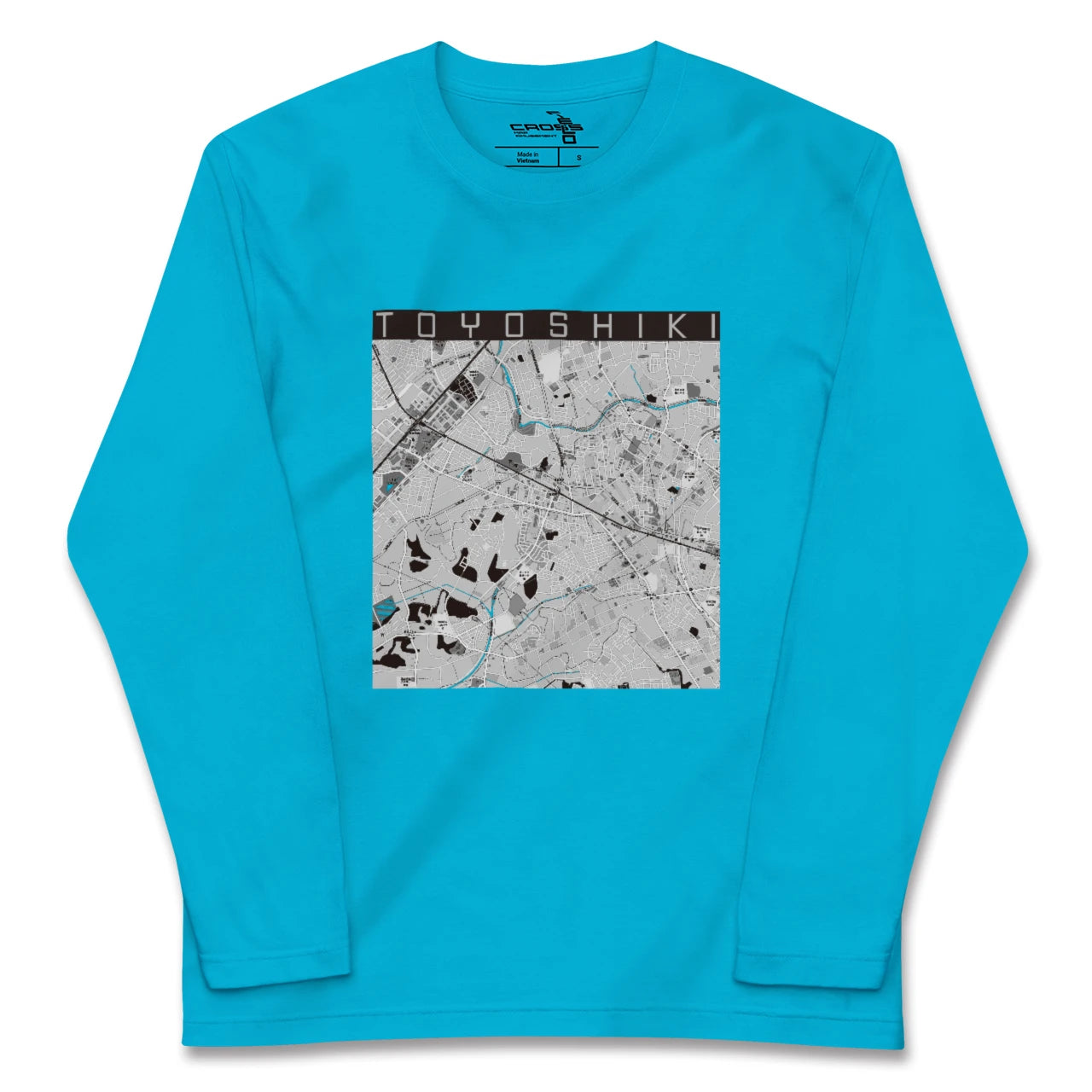 【豊四季(千葉県)】地図柄ロングスリーブTシャツ