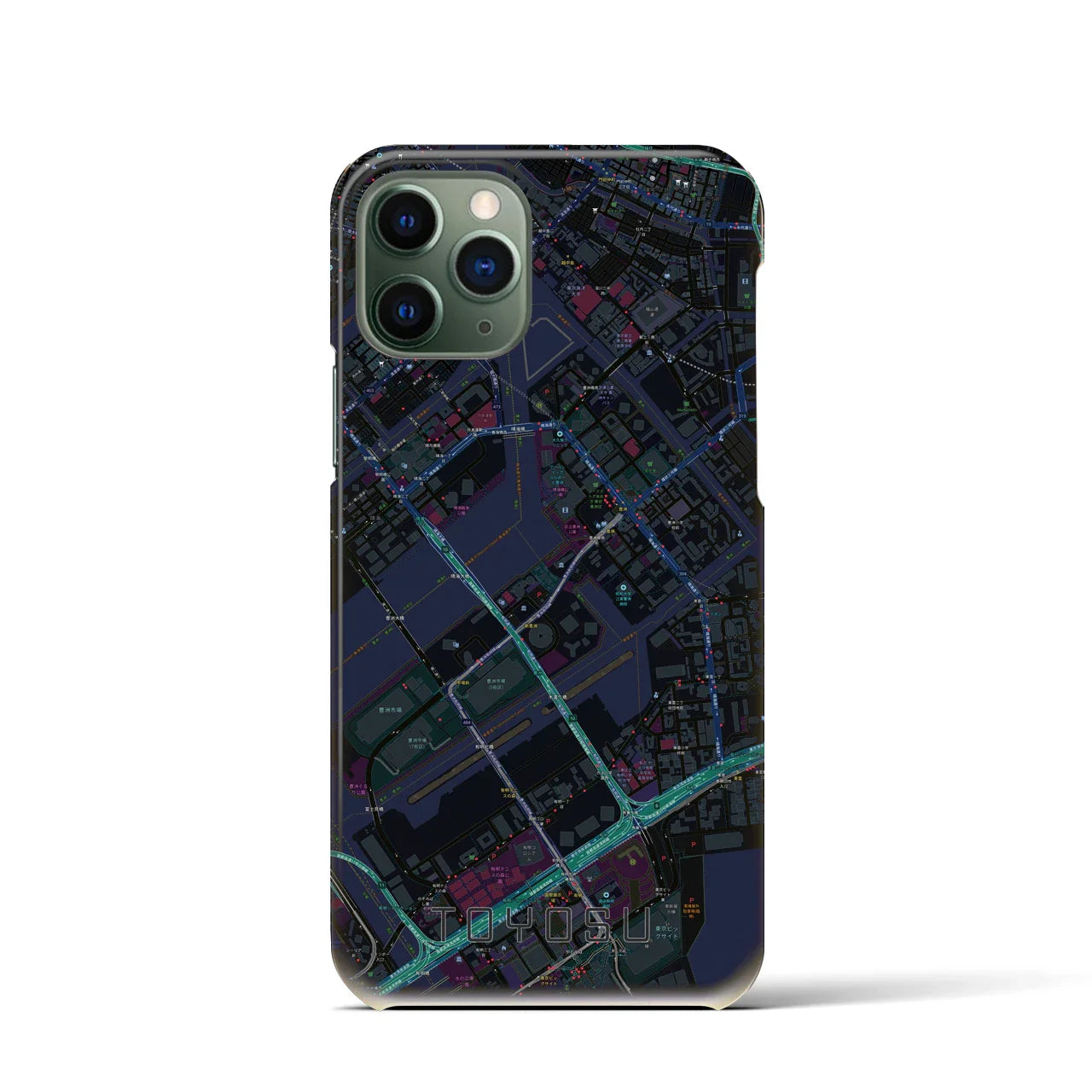 【豊洲(東京都)】地図柄iPhoneケース(バックカバータイプ)