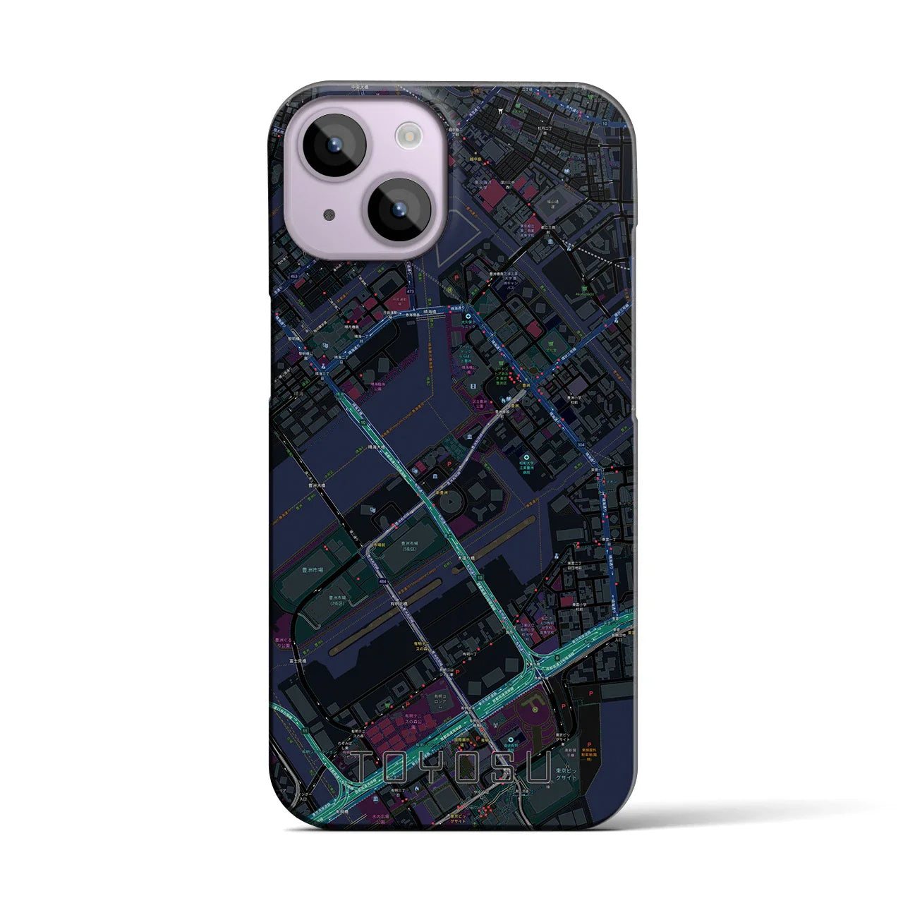 【豊洲(東京都)】地図柄iPhoneケース(バックカバータイプ)
