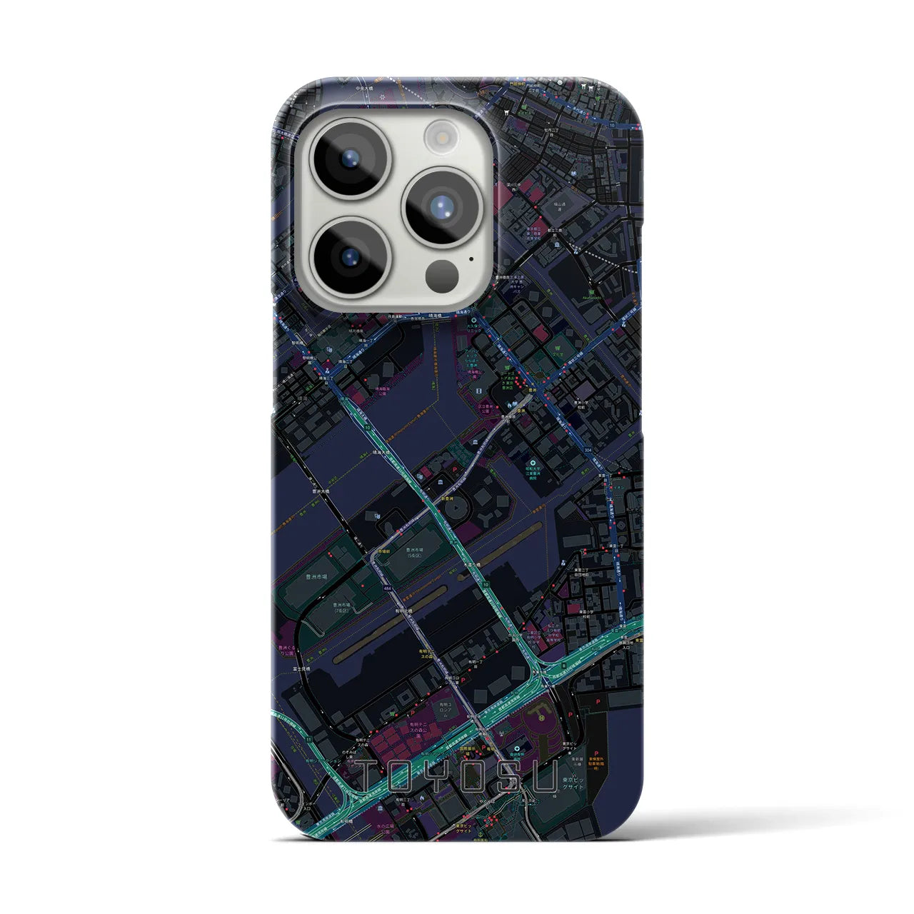 【豊洲(東京都)】地図柄iPhoneケース(バックカバータイプ)