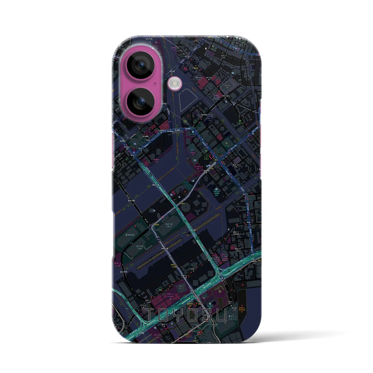 【豊洲(東京都)】地図柄iPhoneケース(バックカバータイプ)