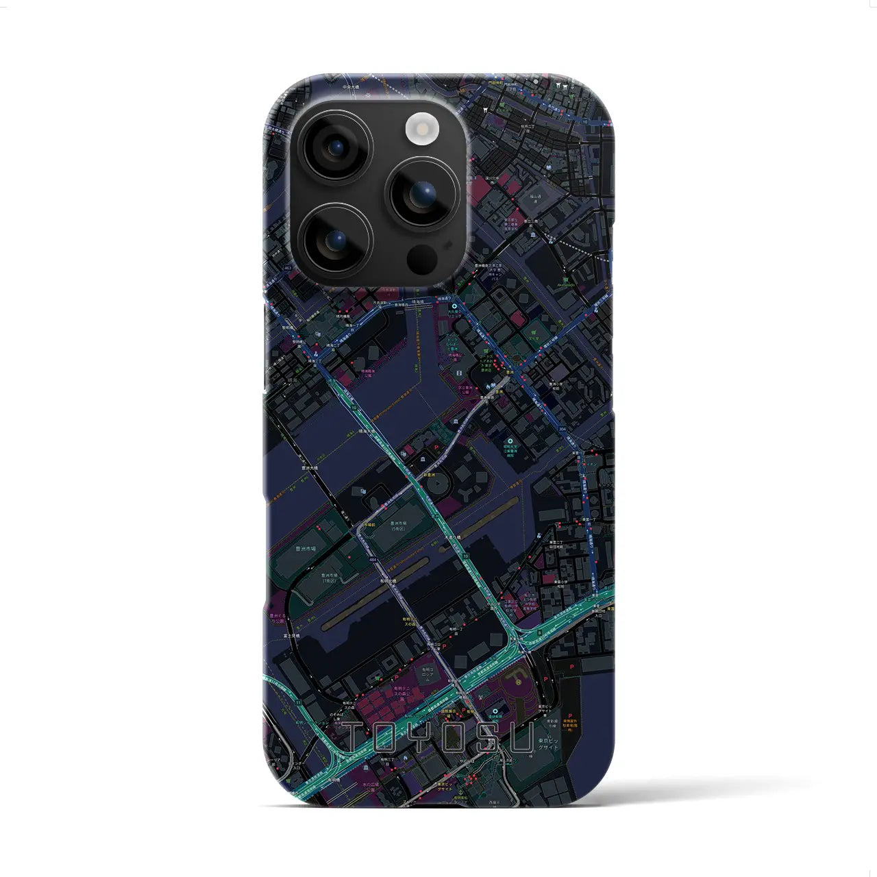 【豊洲(東京都)】地図柄iPhoneケース(バックカバータイプ)
