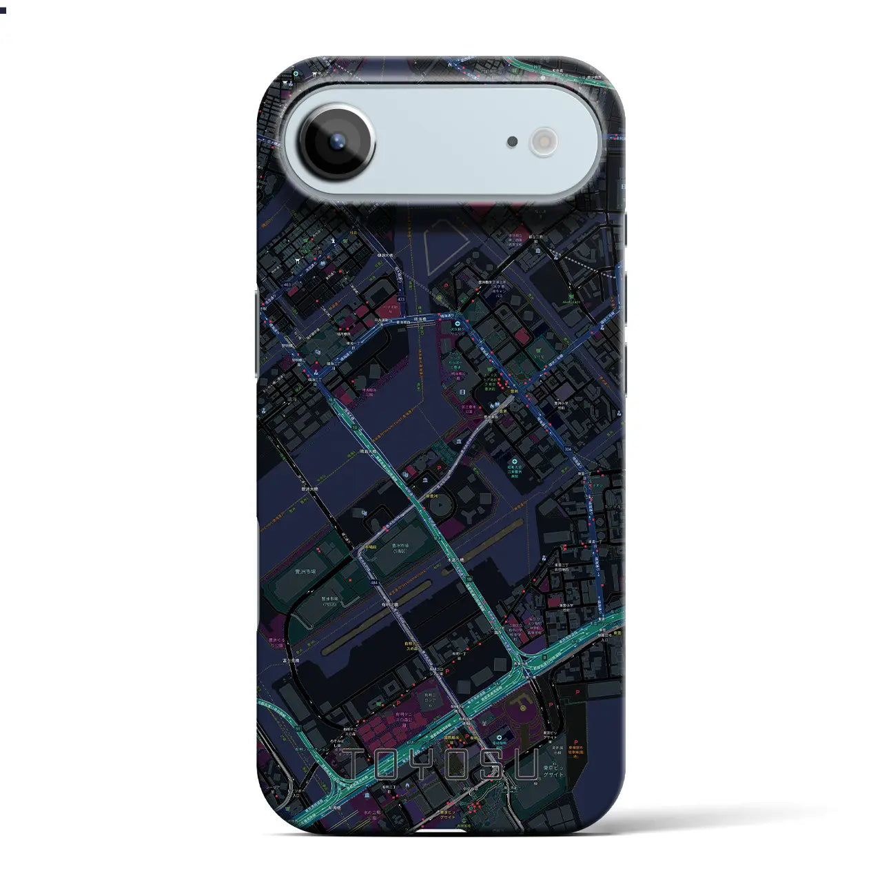 【豊洲(東京都)】地図柄iPhoneケース(バックカバータイプ)