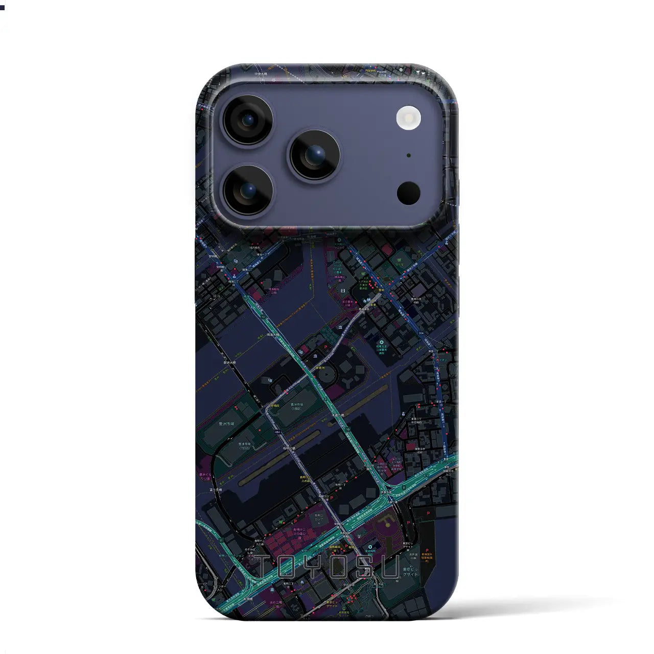 【豊洲(東京都)】地図柄iPhoneケース(バックカバータイプ)