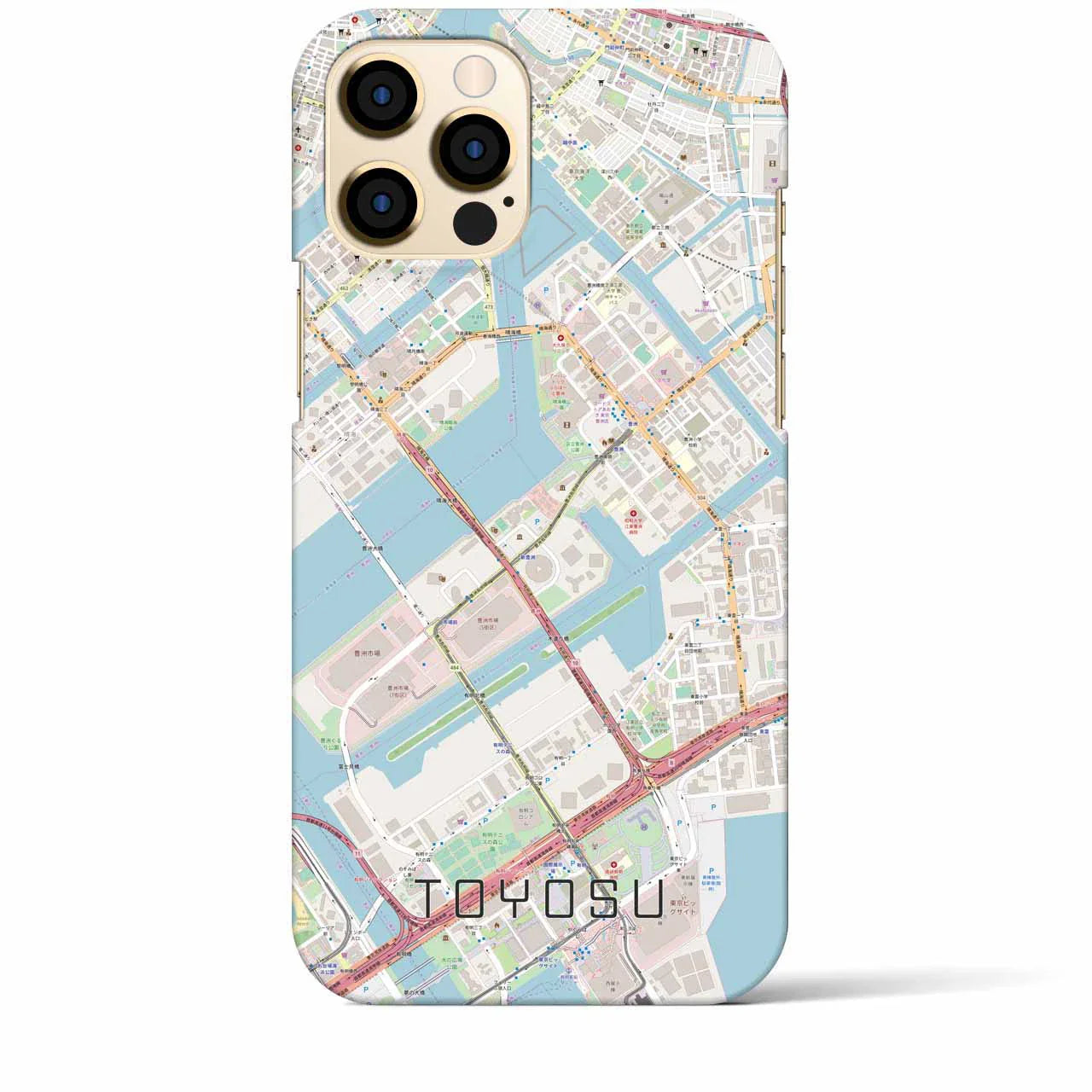 【豊洲(東京都)】地図柄iPhoneケース(バックカバータイプ)