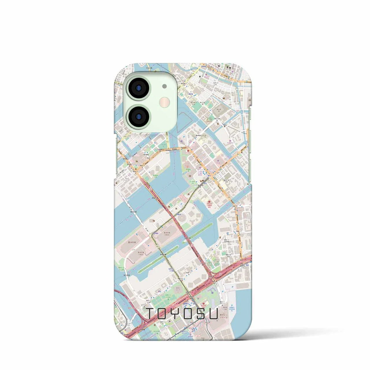 【豊洲(東京都)】地図柄iPhoneケース(バックカバータイプ)