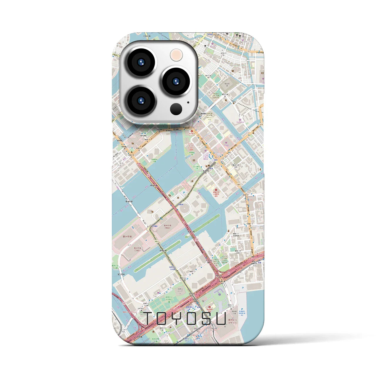【豊洲(東京都)】地図柄iPhoneケース(バックカバータイプ)