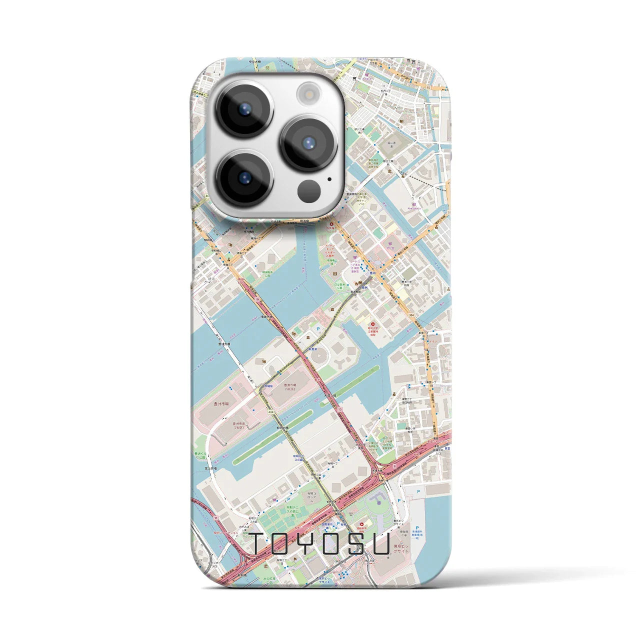【豊洲(東京都)】地図柄iPhoneケース(バックカバータイプ)
