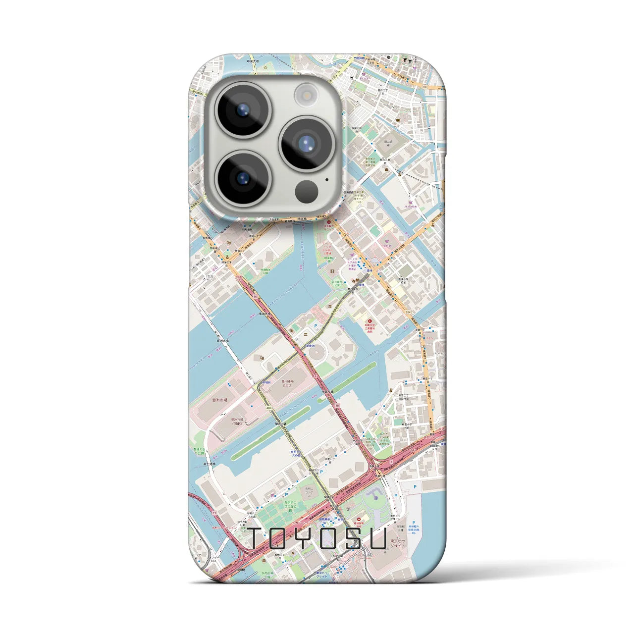 【豊洲(東京都)】地図柄iPhoneケース(バックカバータイプ)