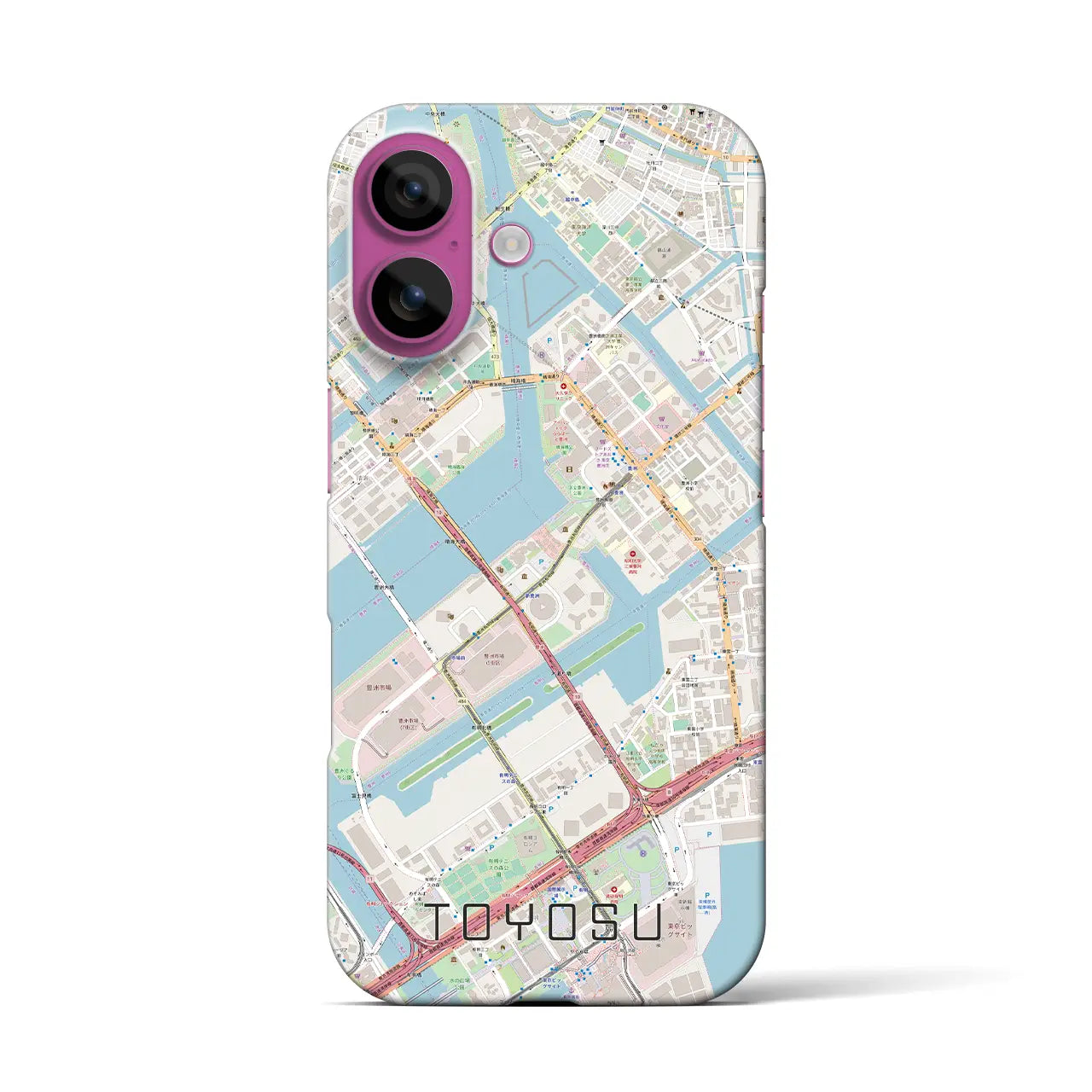 【豊洲(東京都)】地図柄iPhoneケース(バックカバータイプ)