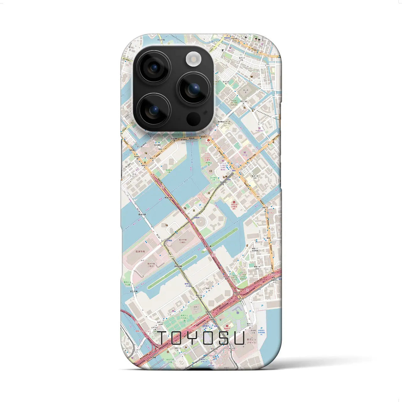 【豊洲(東京都)】地図柄iPhoneケース(バックカバータイプ)