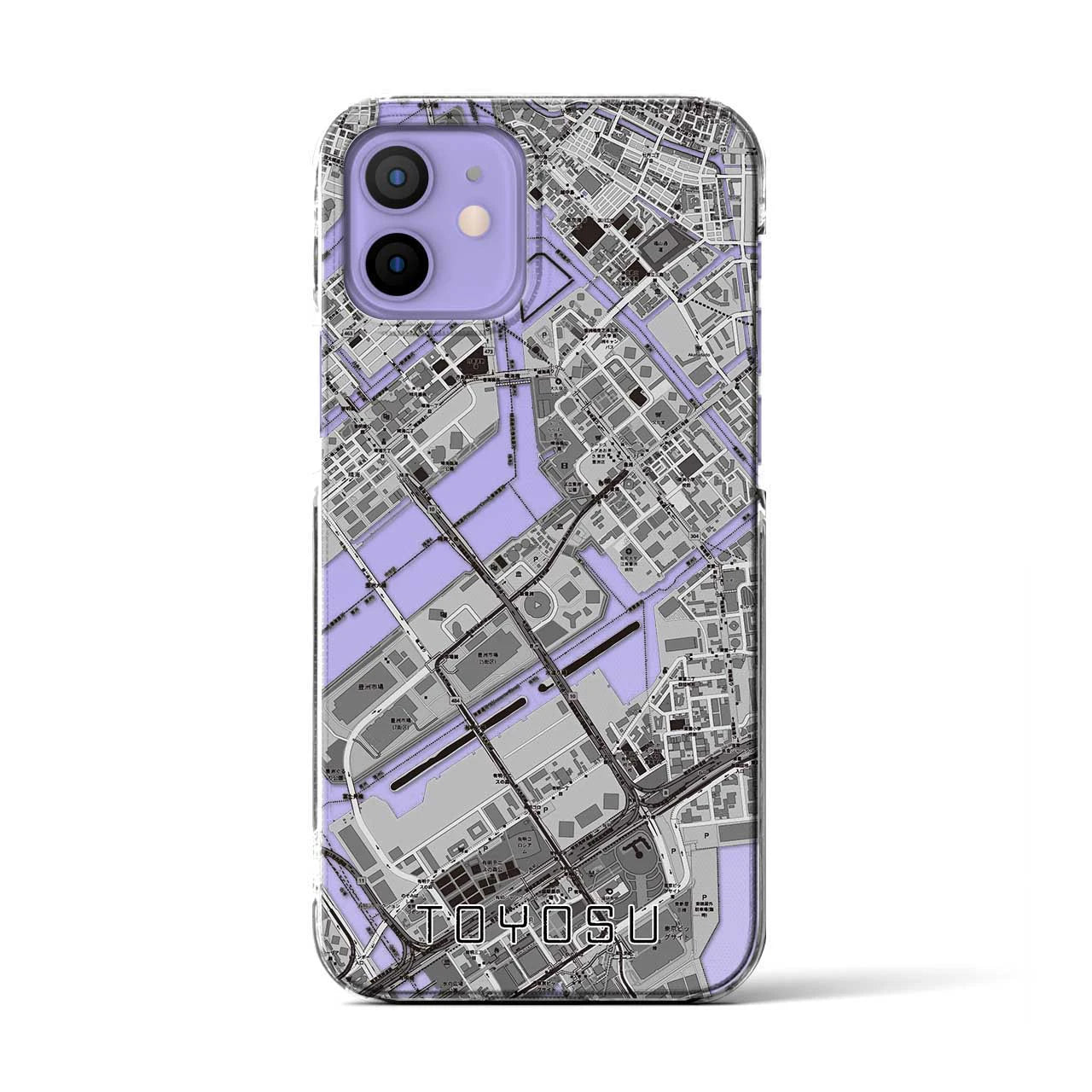 【豊洲(東京都)】地図柄iPhoneケース(クリアタイプ)