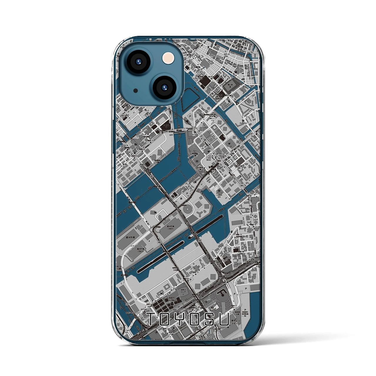 【豊洲(東京都)】地図柄iPhoneケース(クリアタイプ)
