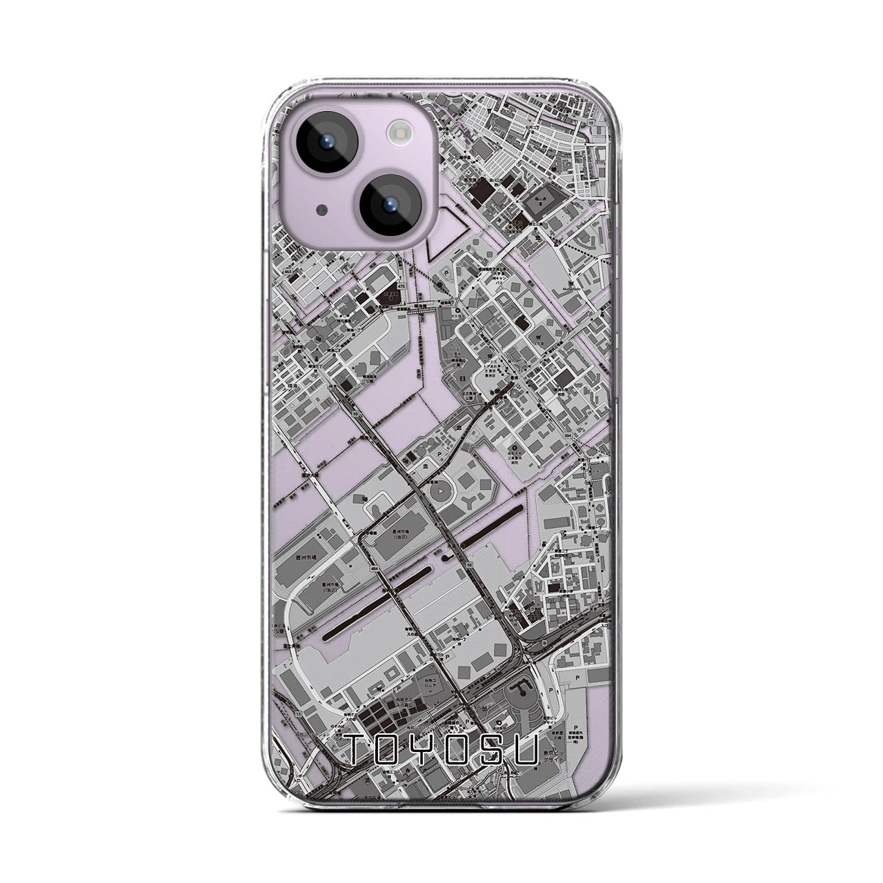 【豊洲(東京都)】地図柄iPhoneケース(クリアタイプ)