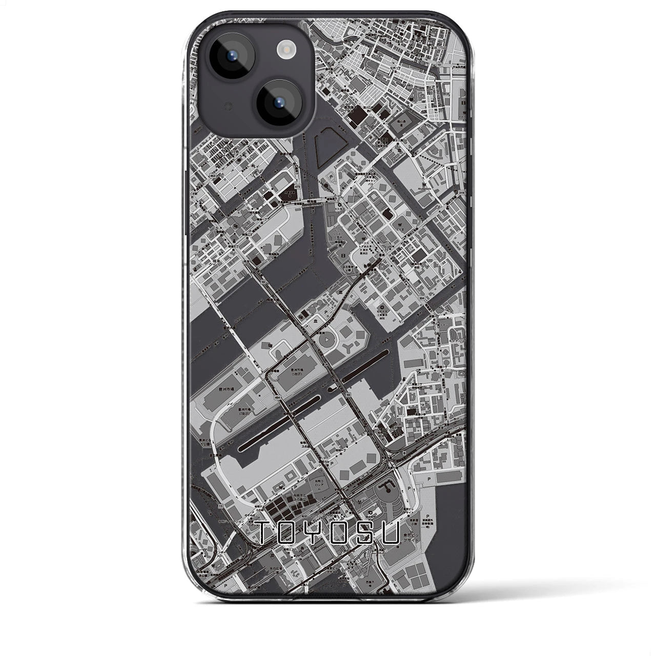 【豊洲(東京都)】地図柄iPhoneケース(クリアタイプ)