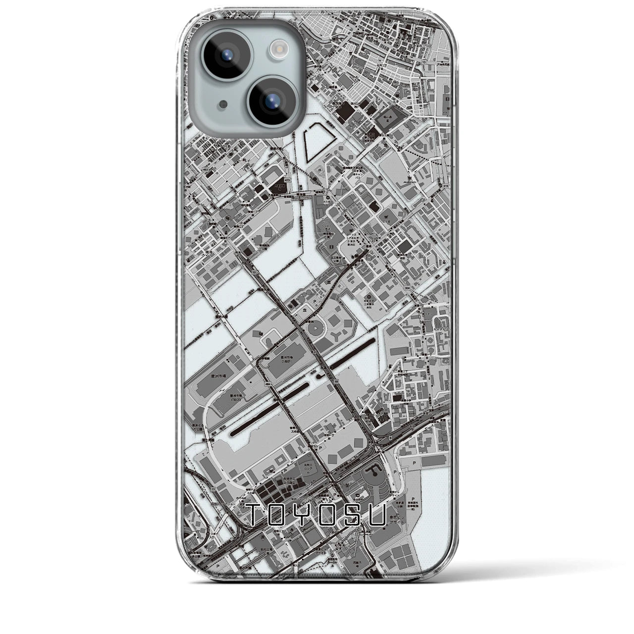 【豊洲(東京都)】地図柄iPhoneケース(クリアタイプ)