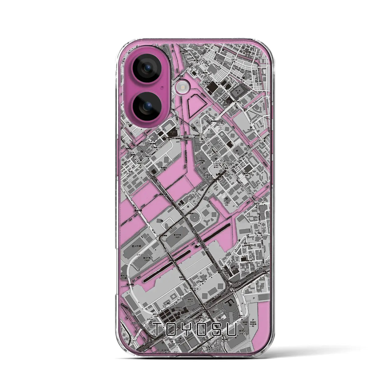 【豊洲(東京都)】地図柄iPhoneケース(クリアタイプ)