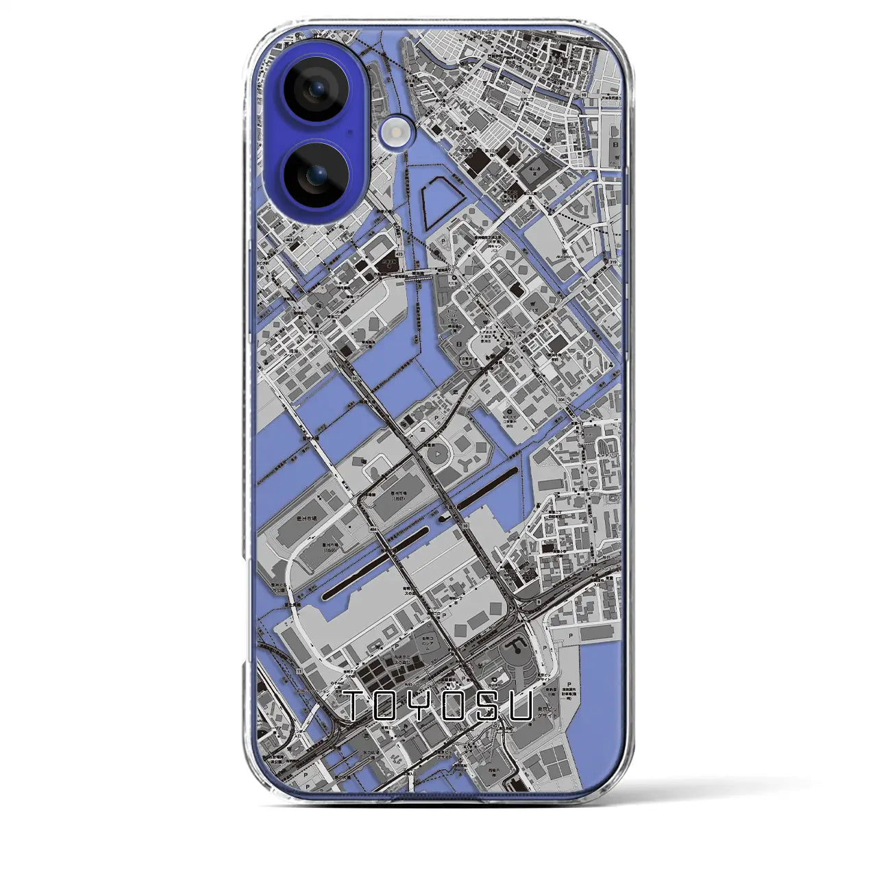【豊洲(東京都)】地図柄iPhoneケース(クリアタイプ)