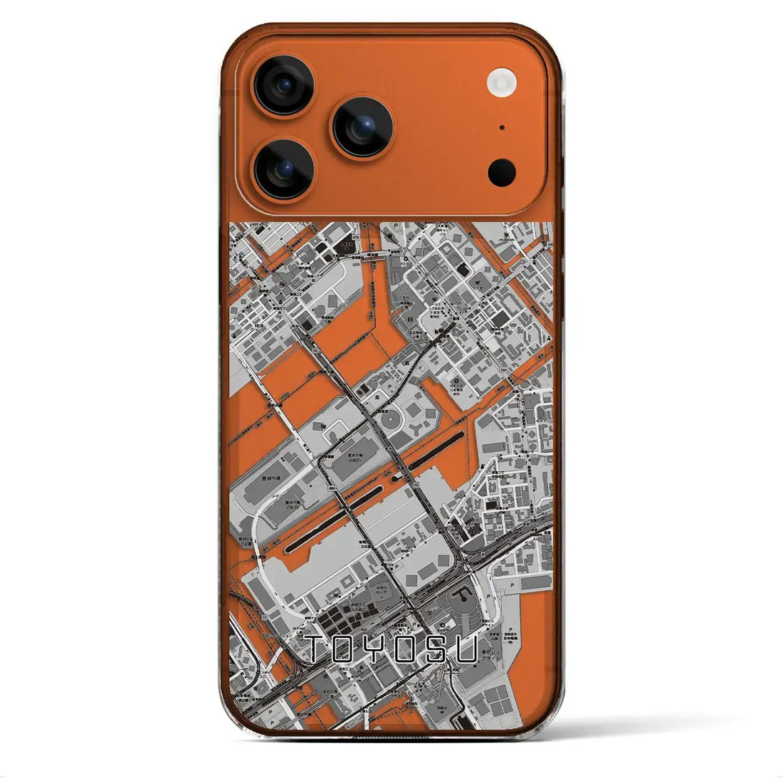 【豊洲(東京都)】地図柄iPhoneケース(クリアタイプ)