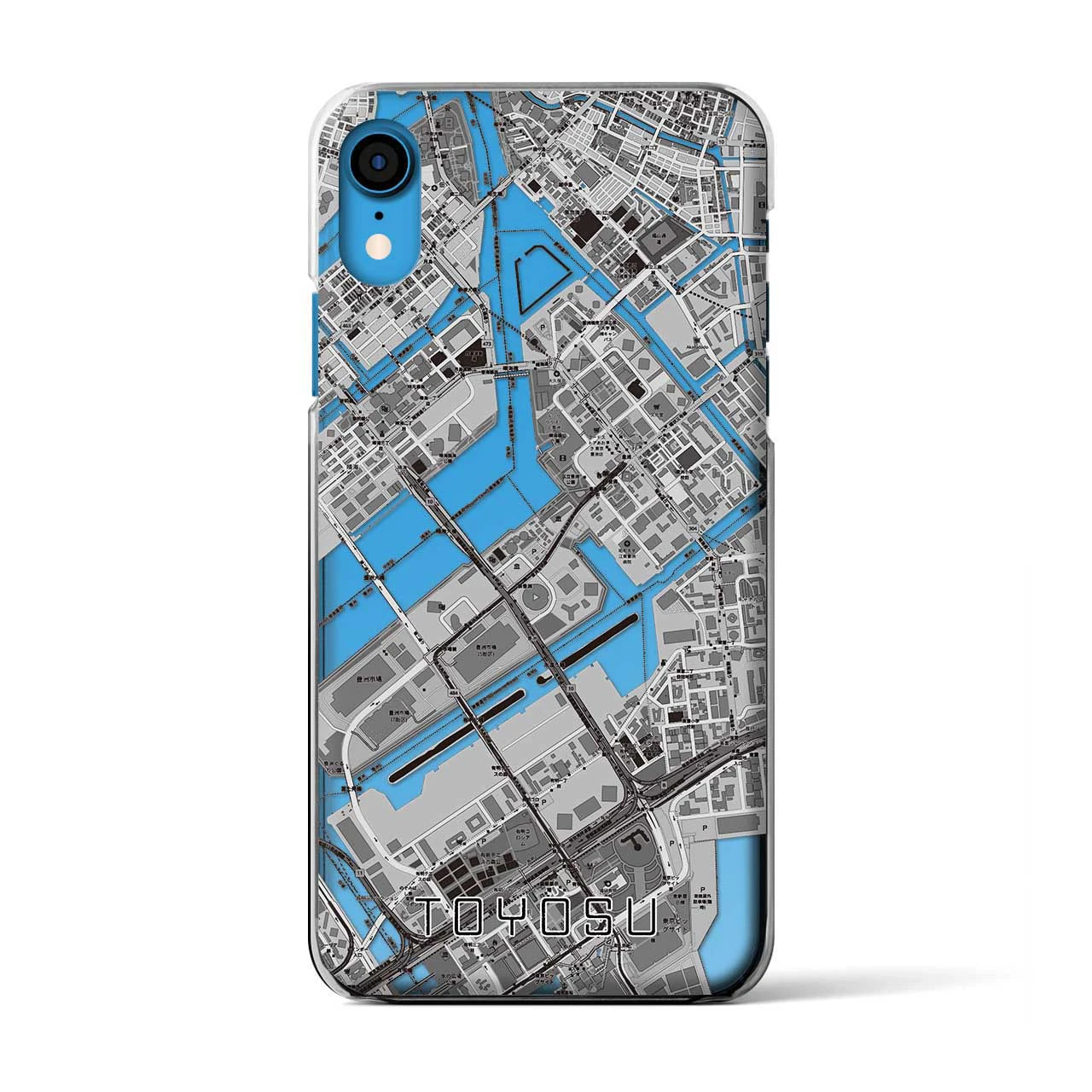 【豊洲(東京都)】地図柄iPhoneケース(クリアタイプ)