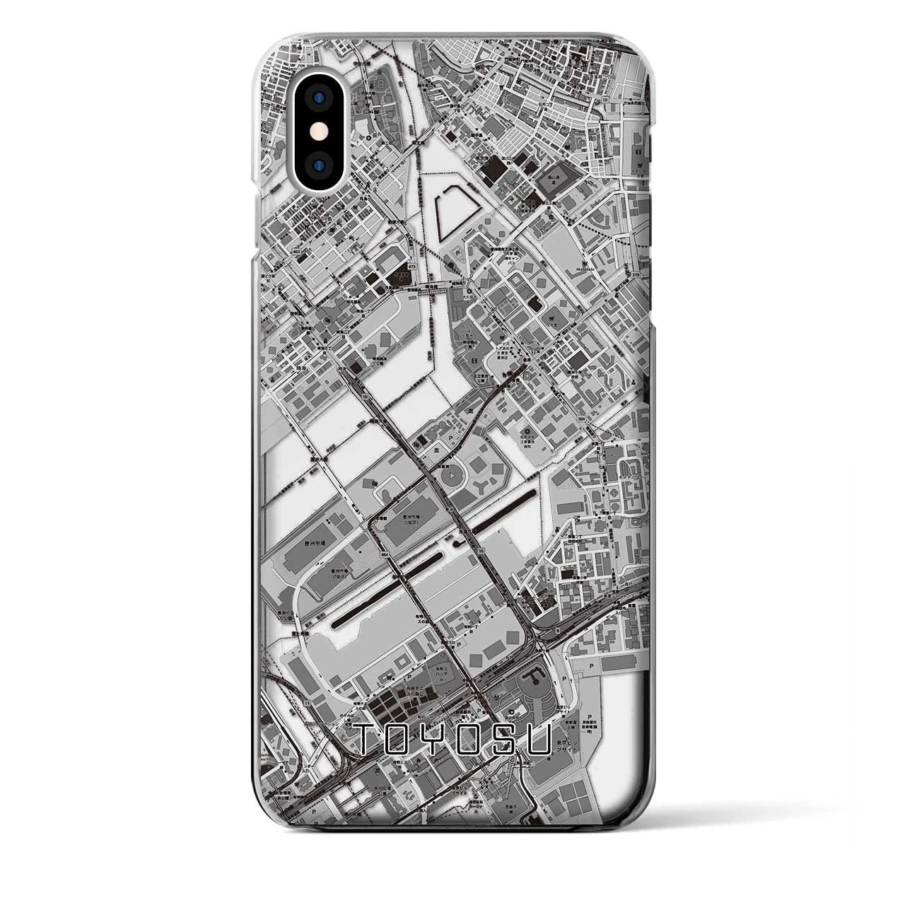【豊洲(東京都)】地図柄iPhoneケース(クリアタイプ)