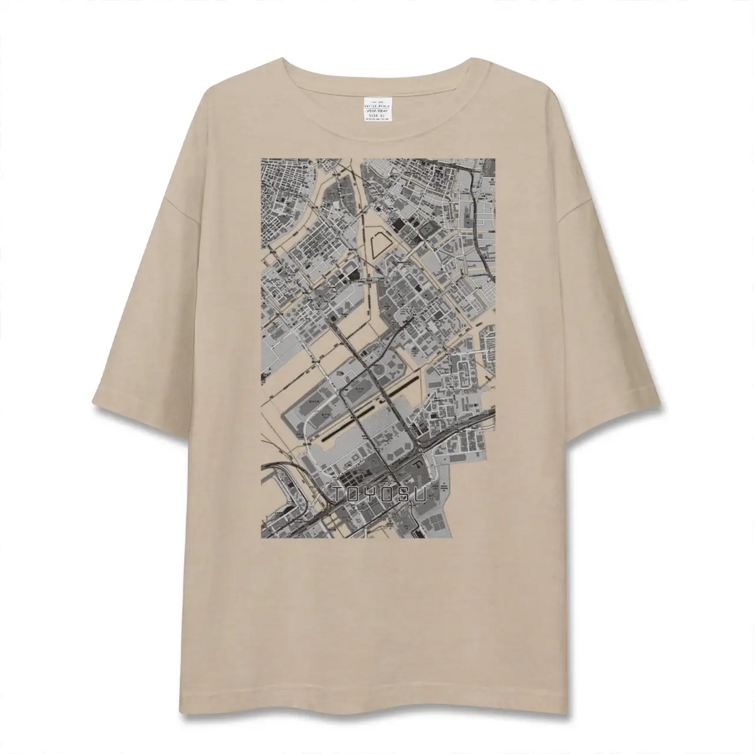 【豊洲(東京都)】地図柄ビッグシルエットTシャツ