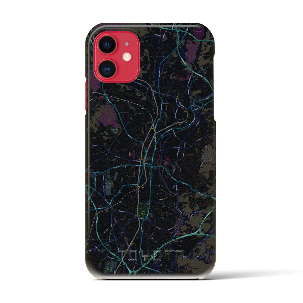 【豊田(愛知県)】地図柄iPhoneケース(バックカバータイプ)