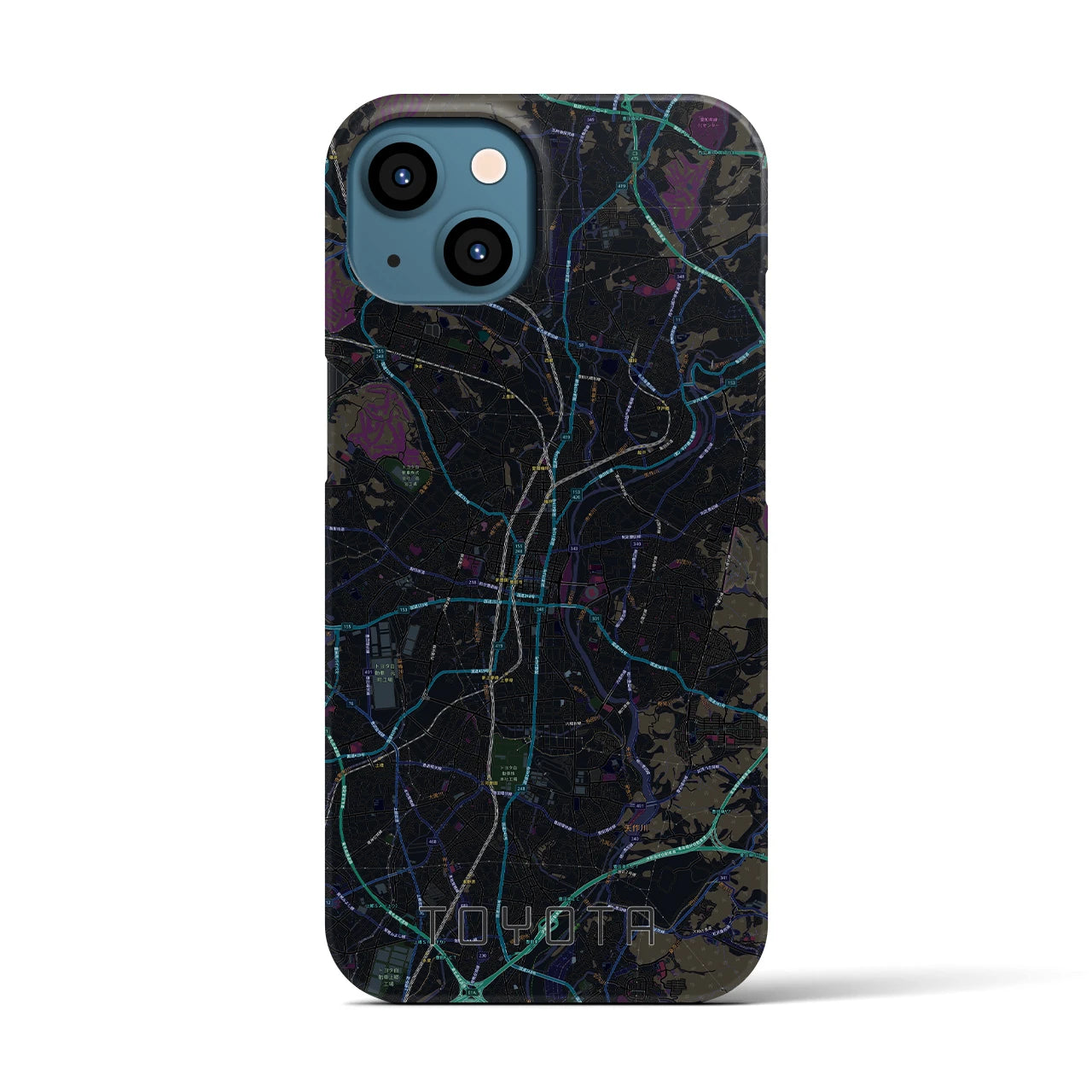 【豊田(愛知県)】地図柄iPhoneケース(バックカバータイプ)