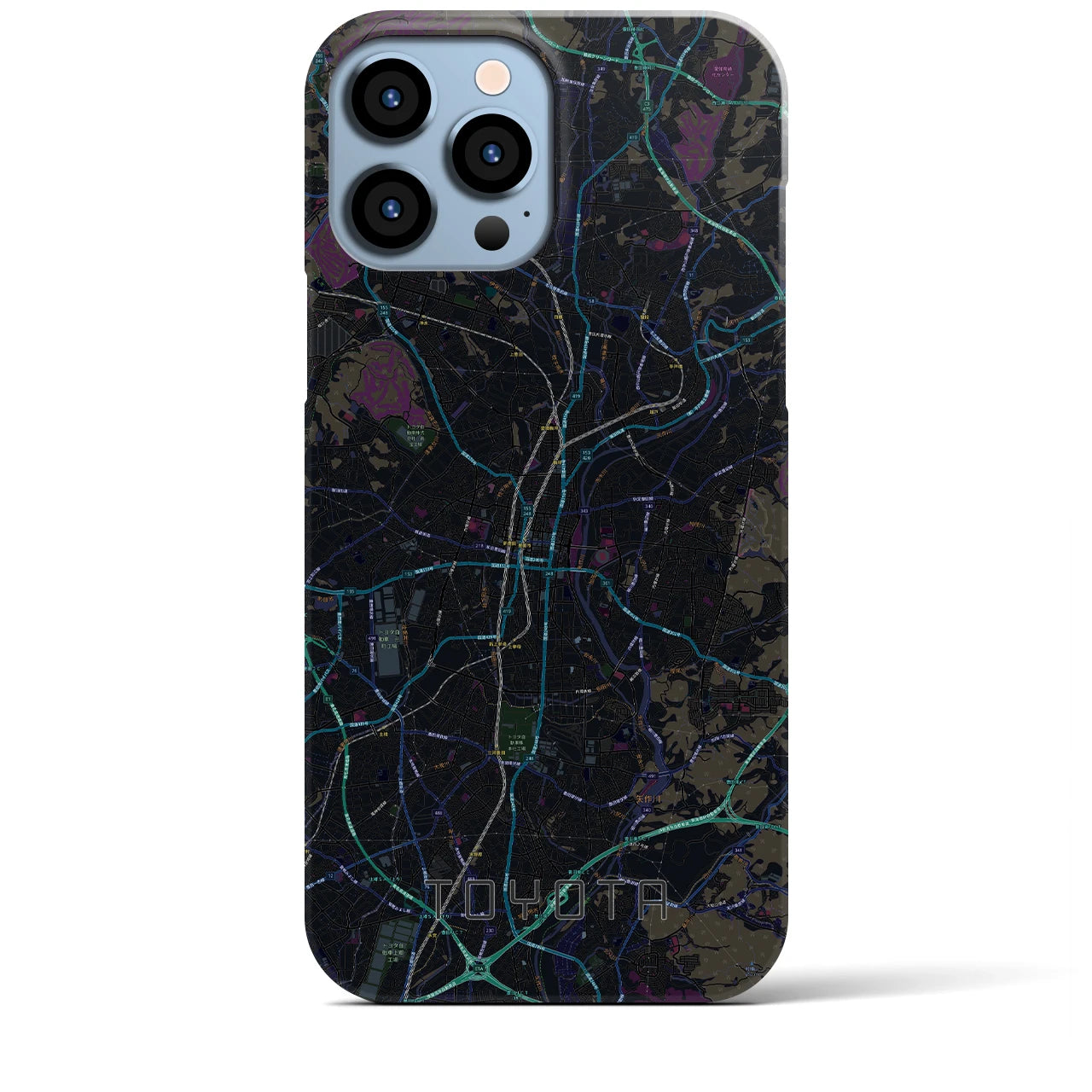 【豊田(愛知県)】地図柄iPhoneケース(バックカバータイプ)
