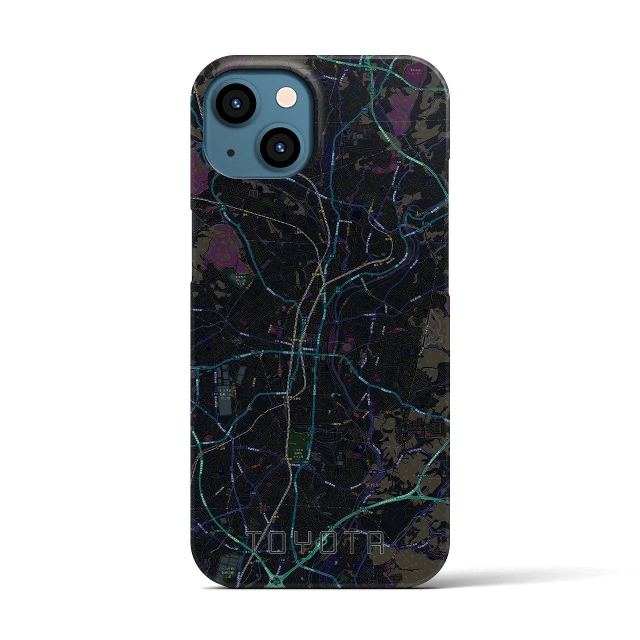 【豊田(愛知県)】地図柄iPhoneケース(バックカバータイプ)