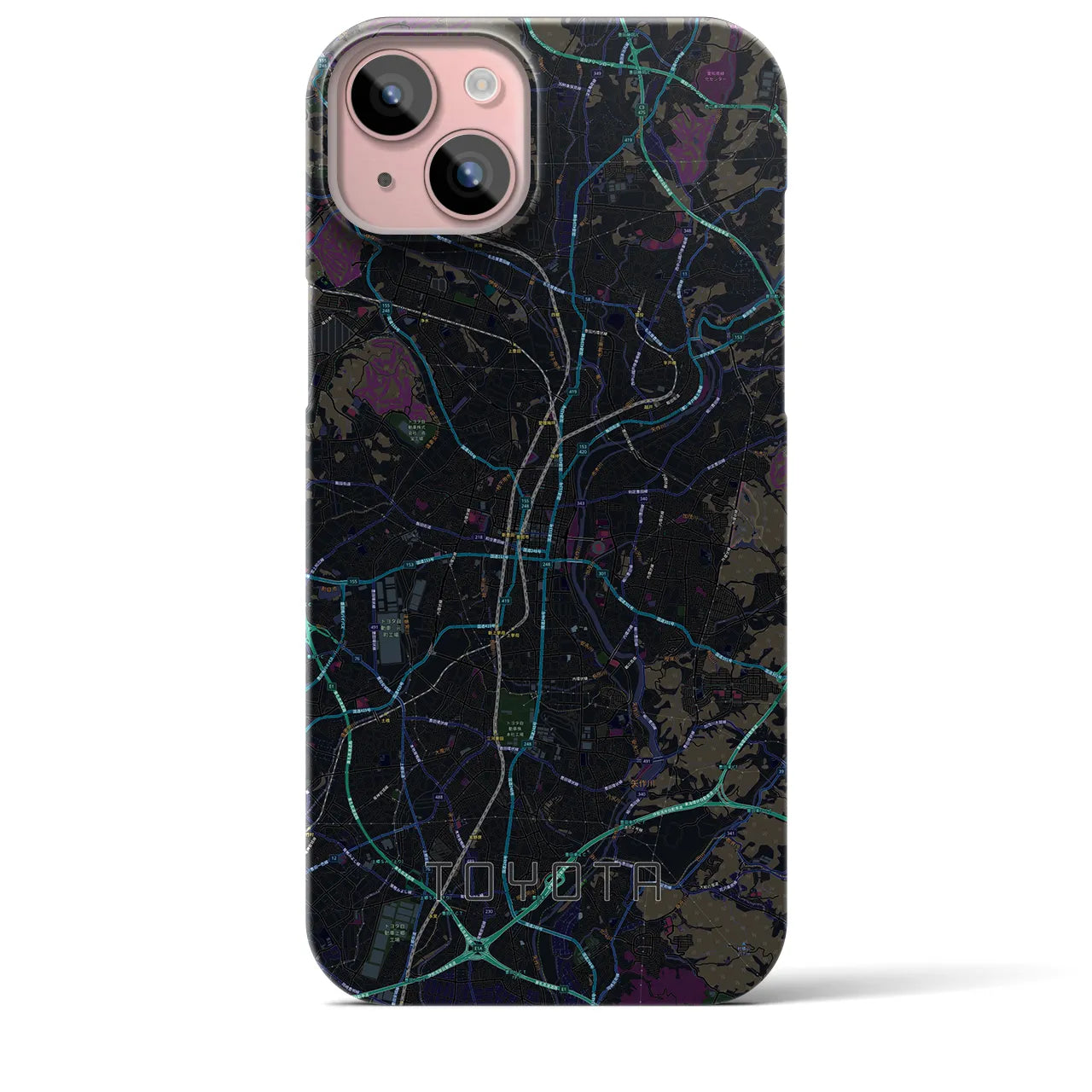 【豊田(愛知県)】地図柄iPhoneケース(バックカバータイプ)