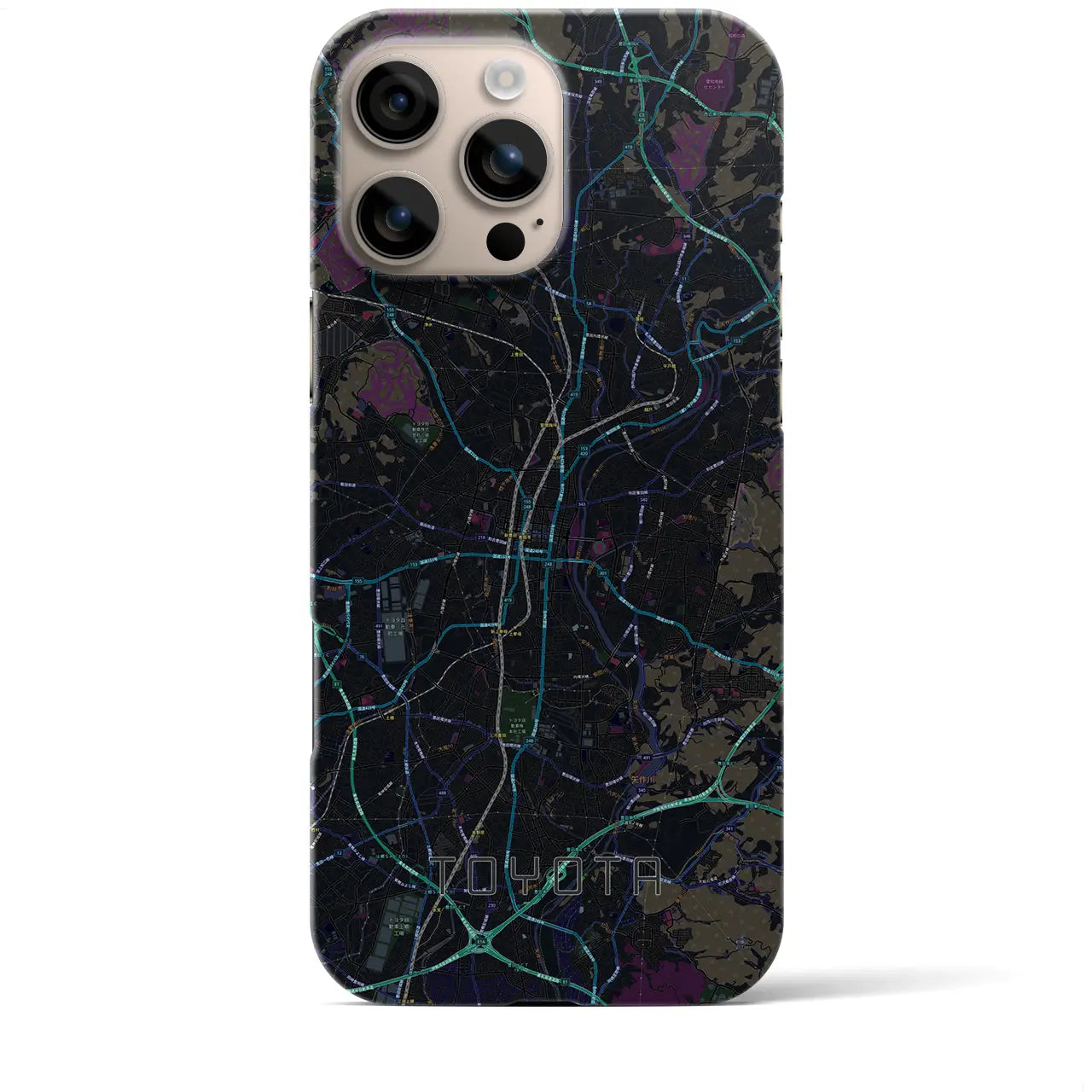 【豊田(愛知県)】地図柄iPhoneケース(バックカバータイプ)