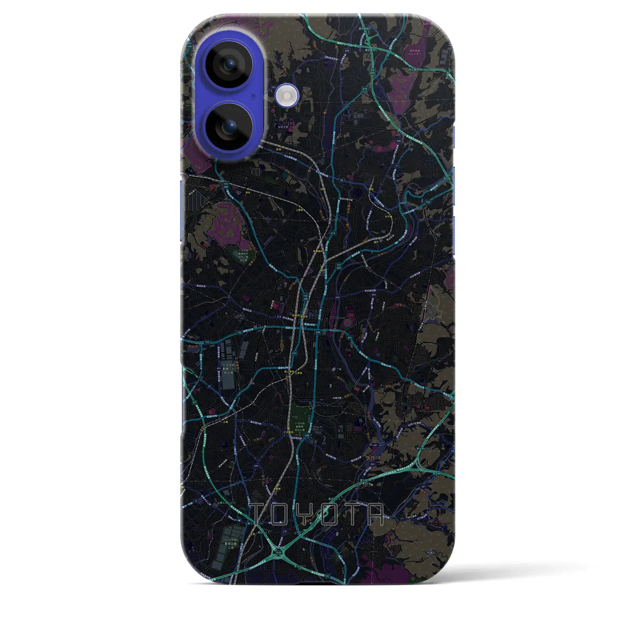 【豊田(愛知県)】地図柄iPhoneケース(バックカバータイプ)