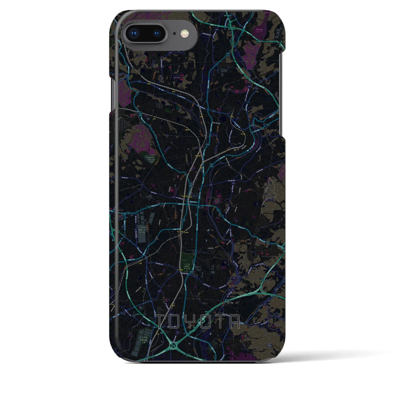【豊田(愛知県)】地図柄iPhoneケース(バックカバータイプ)