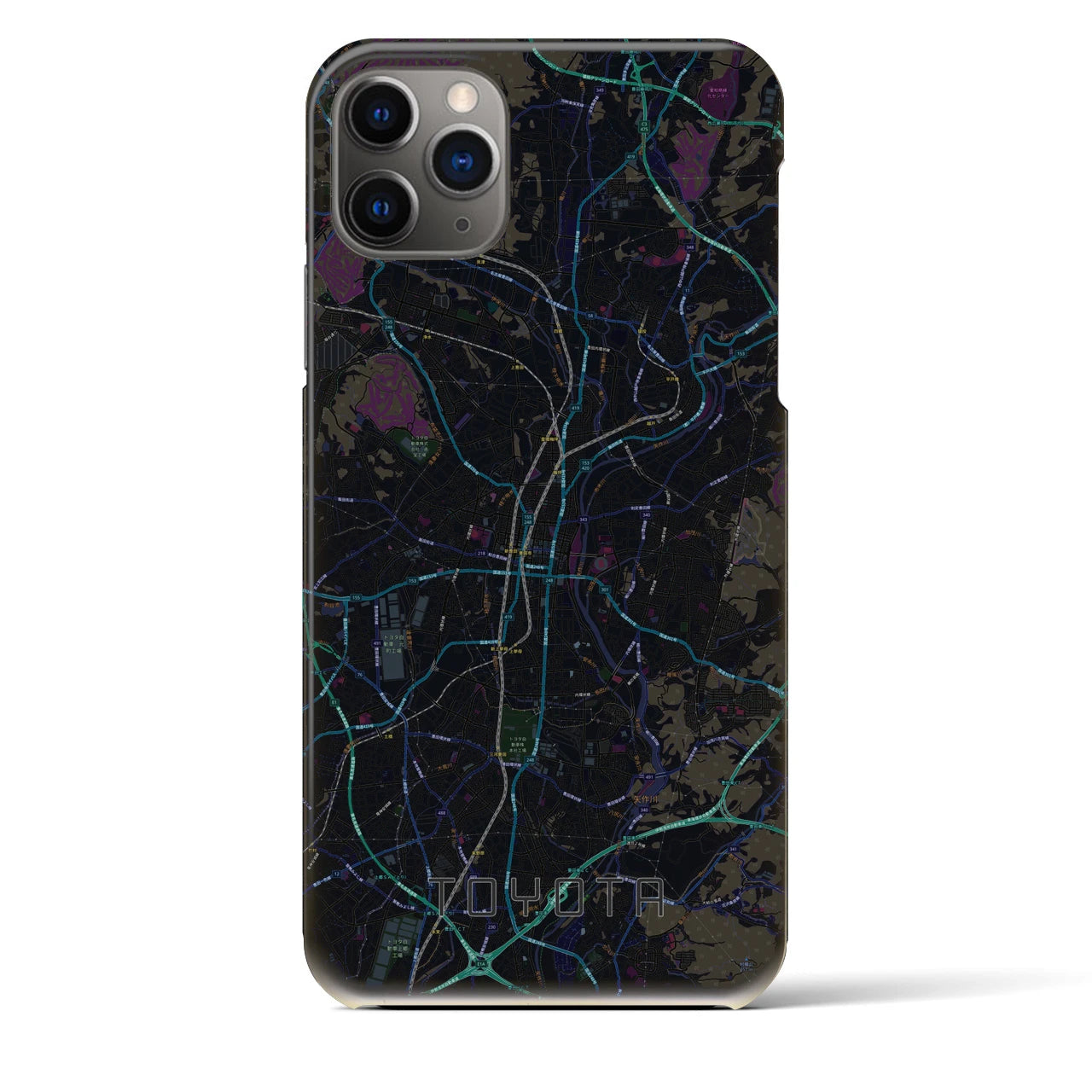 【豊田(愛知県)】地図柄iPhoneケース(バックカバータイプ)