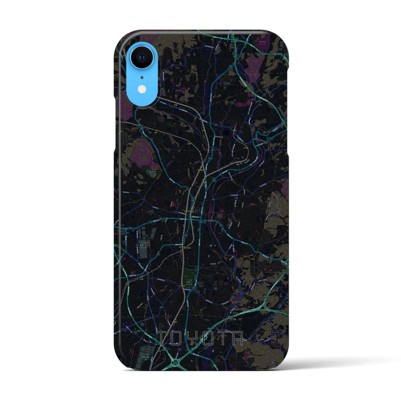 【豊田(愛知県)】地図柄iPhoneケース(バックカバータイプ)
