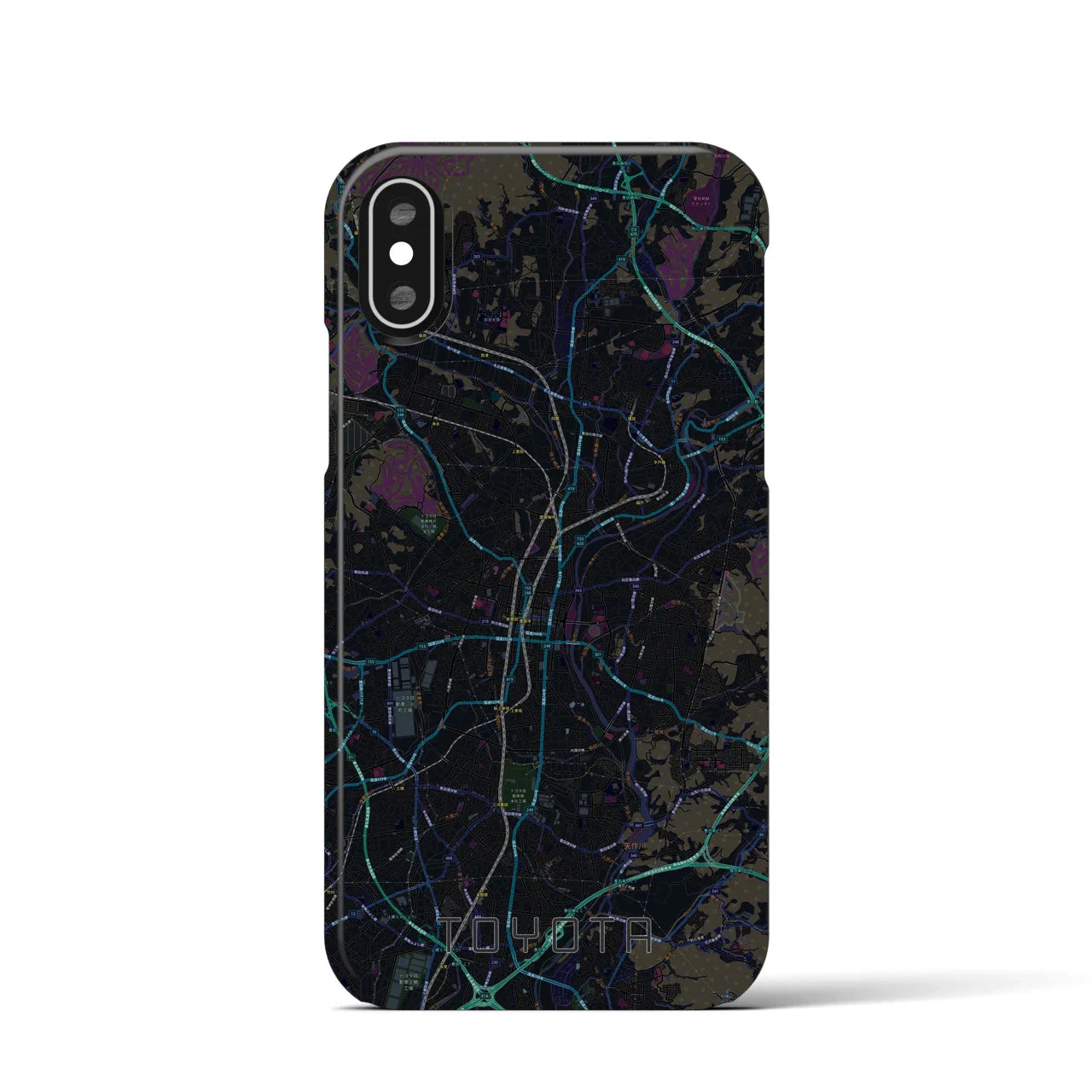 【豊田(愛知県)】地図柄iPhoneケース(バックカバータイプ)