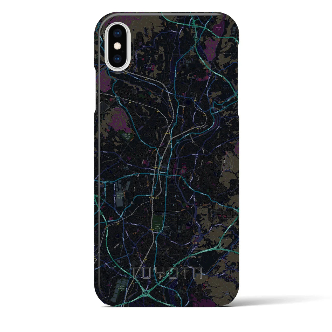 【豊田(愛知県)】地図柄iPhoneケース(バックカバータイプ)
