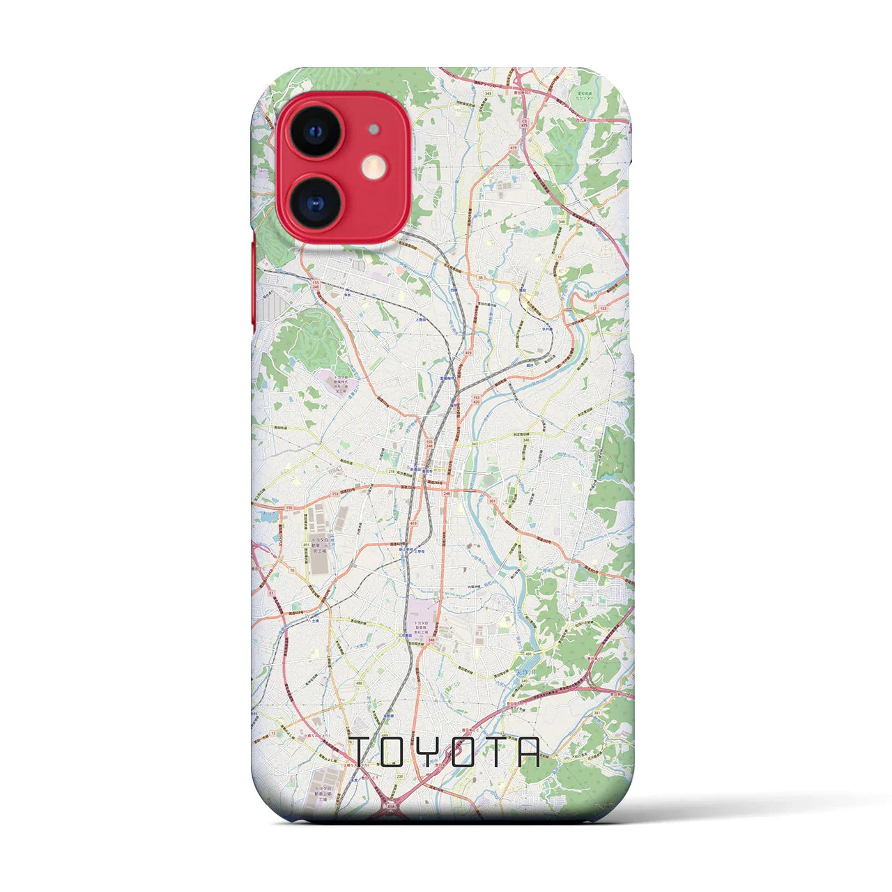 【豊田(愛知県)】地図柄iPhoneケース(バックカバータイプ)