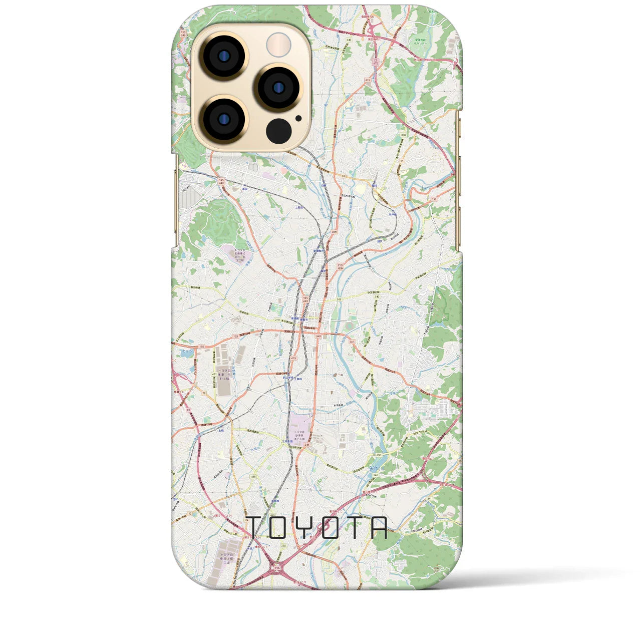 【豊田(愛知県)】地図柄iPhoneケース(バックカバータイプ)