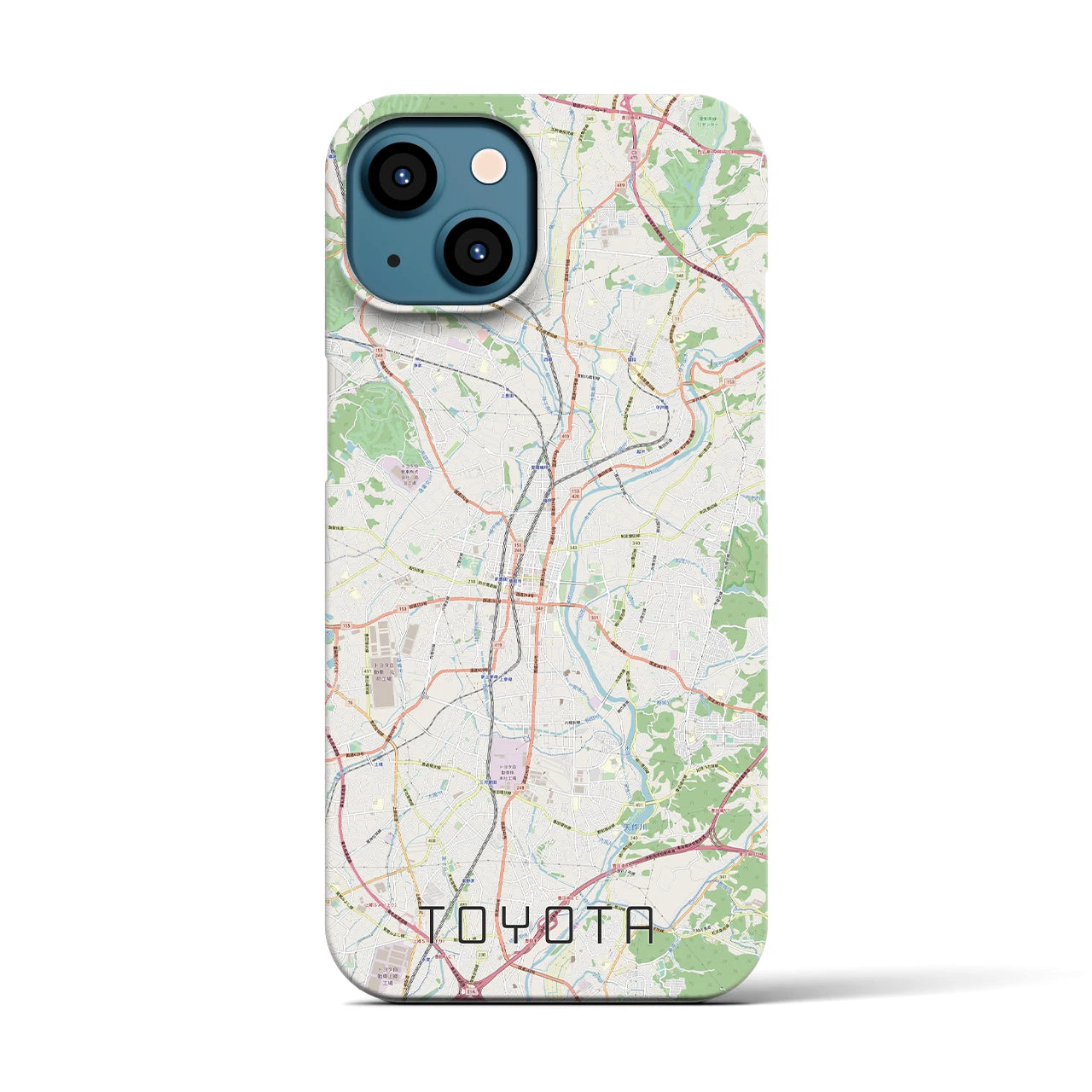【豊田(愛知県)】地図柄iPhoneケース(バックカバータイプ)